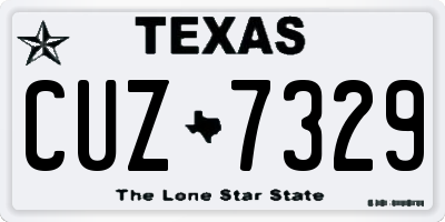 TX license plate CUZ7329