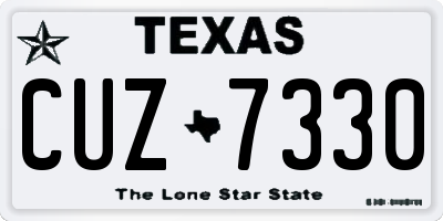 TX license plate CUZ7330