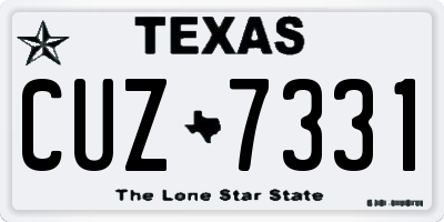 TX license plate CUZ7331