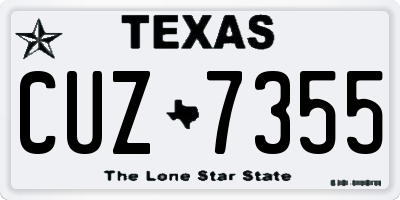 TX license plate CUZ7355
