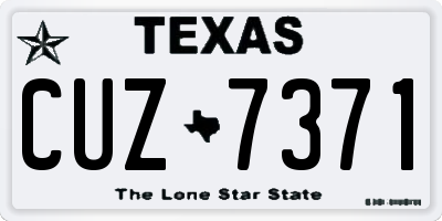 TX license plate CUZ7371