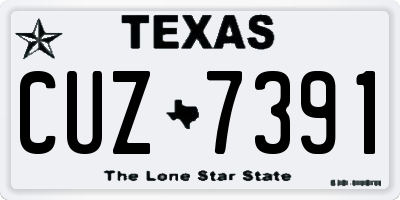 TX license plate CUZ7391