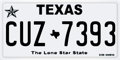 TX license plate CUZ7393