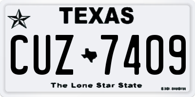 TX license plate CUZ7409