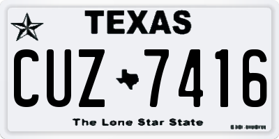TX license plate CUZ7416