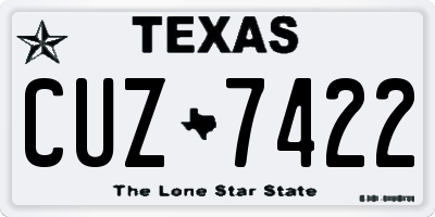 TX license plate CUZ7422