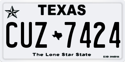 TX license plate CUZ7424