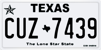 TX license plate CUZ7439