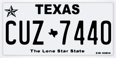 TX license plate CUZ7440