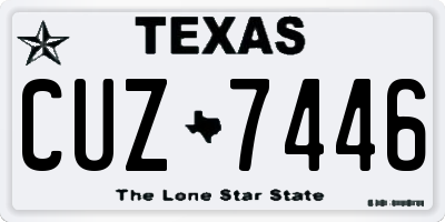 TX license plate CUZ7446