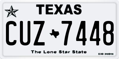 TX license plate CUZ7448