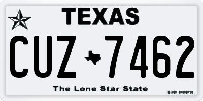 TX license plate CUZ7462