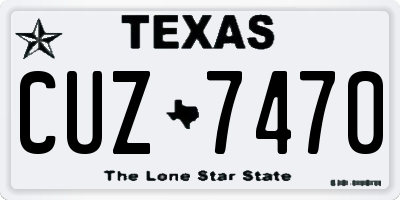 TX license plate CUZ7470