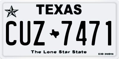 TX license plate CUZ7471