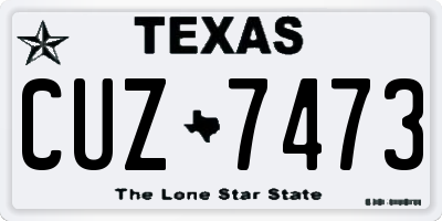 TX license plate CUZ7473
