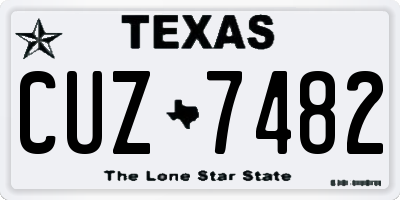 TX license plate CUZ7482