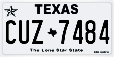 TX license plate CUZ7484