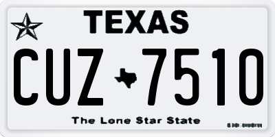 TX license plate CUZ7510