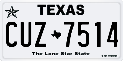 TX license plate CUZ7514