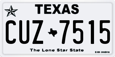 TX license plate CUZ7515