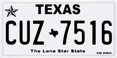 TX license plate CUZ7516