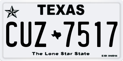 TX license plate CUZ7517