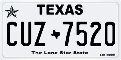 TX license plate CUZ7520