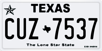 TX license plate CUZ7537