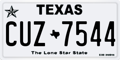 TX license plate CUZ7544