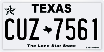 TX license plate CUZ7561