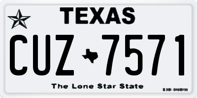 TX license plate CUZ7571