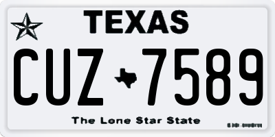 TX license plate CUZ7589