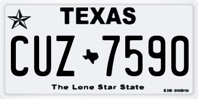 TX license plate CUZ7590