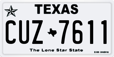 TX license plate CUZ7611