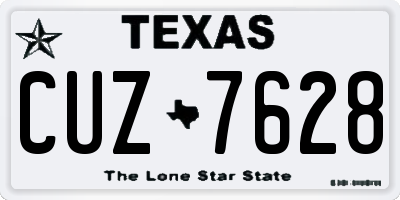 TX license plate CUZ7628