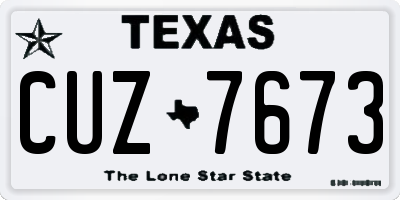 TX license plate CUZ7673