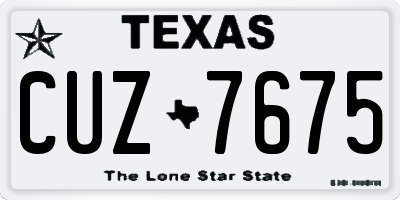 TX license plate CUZ7675