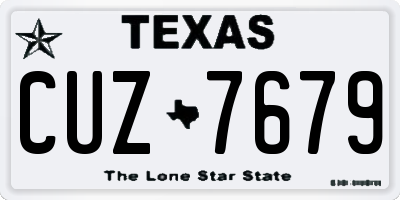TX license plate CUZ7679