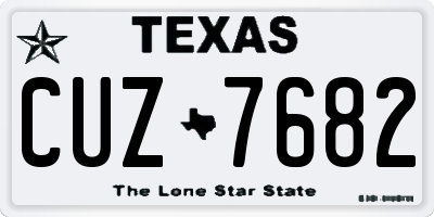 TX license plate CUZ7682