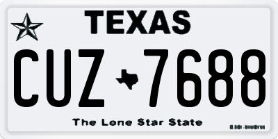 TX license plate CUZ7688