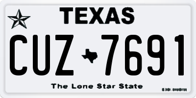 TX license plate CUZ7691