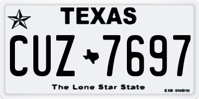 TX license plate CUZ7697