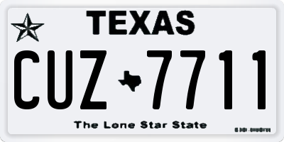 TX license plate CUZ7711