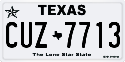 TX license plate CUZ7713