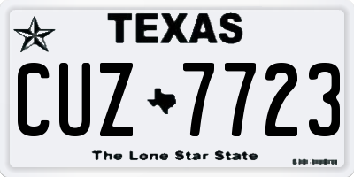TX license plate CUZ7723