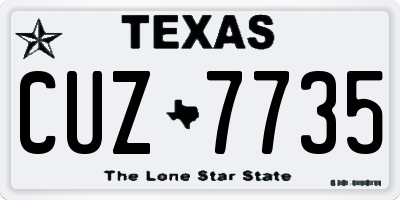 TX license plate CUZ7735