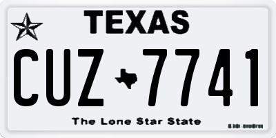 TX license plate CUZ7741