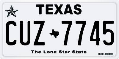 TX license plate CUZ7745