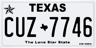 TX license plate CUZ7746