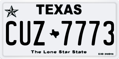 TX license plate CUZ7773